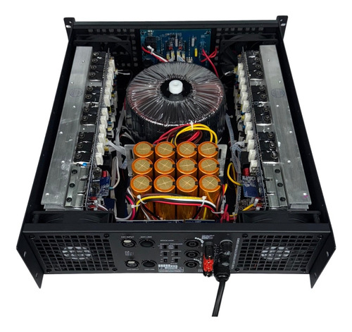 Amplificador Eurosound Hx6000 (6000w 4ohms Bridge) Clase H Color Plateado Potencia De Salida Rms 6000 W