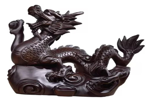 10cm,figura De Dragón De Año Nuevo Chino Tallada En Madera