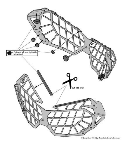 Imagem 3 de 4 de Protetor De Farol De Alumínio P/ Honda Africa Twin Crf 1000