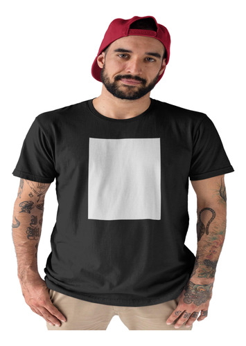 Polera Negra Poliester Tacto Algodon Para Sublimar Estampar