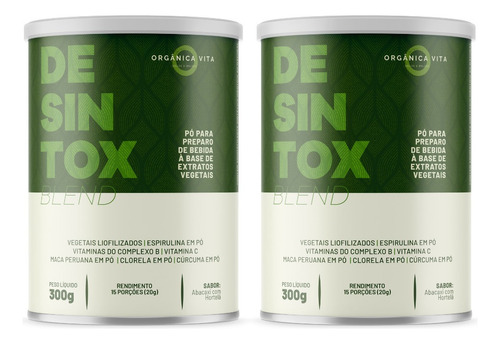 Desintox Blend 30dias | Orgânica Vita Sabor Abacaxi Com Hortelã