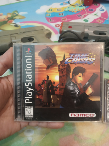 Light Gun Ps1 Namco Original Com Jogos Originais Americanos. Cinza (Usado)