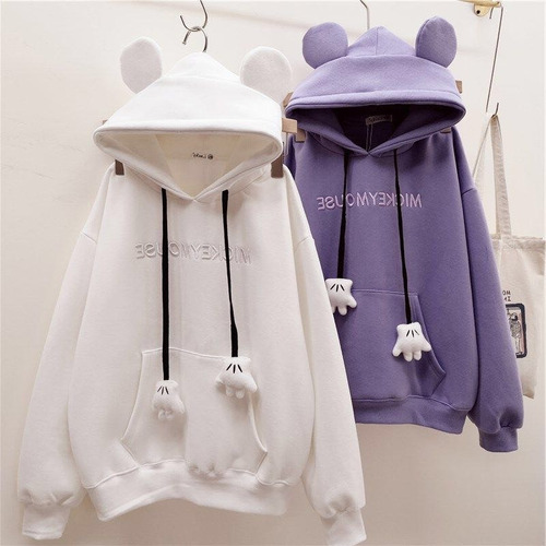 Sudadera Con Capucha De Las Mujeres Lindas Orejas De Conejo