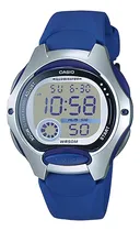 Comprar Reloj pulsera digital Casio LW-200-2AV con correa de resina color azul - fondo gris - bisel negro\u002Fplateado