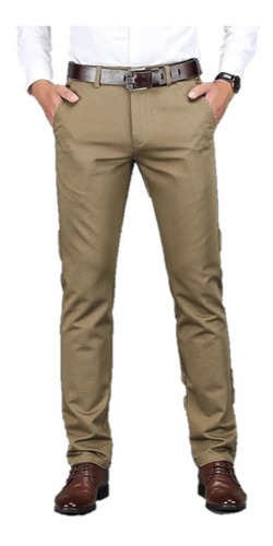 Don - Pantalón Drill Strech Beige - Slim Fit - Pitillo