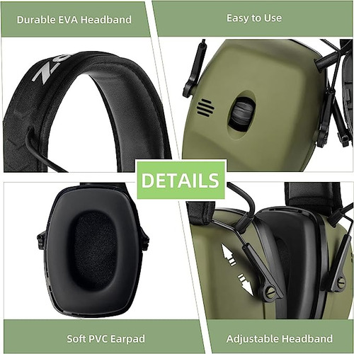 Protectores Auditivos - Zohan - Snr 35db - Electronico Tiro