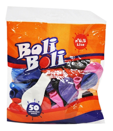Balão De Ar Festa Bexiga Boli Boli Nº6,5 - 10 Pt C/ 50