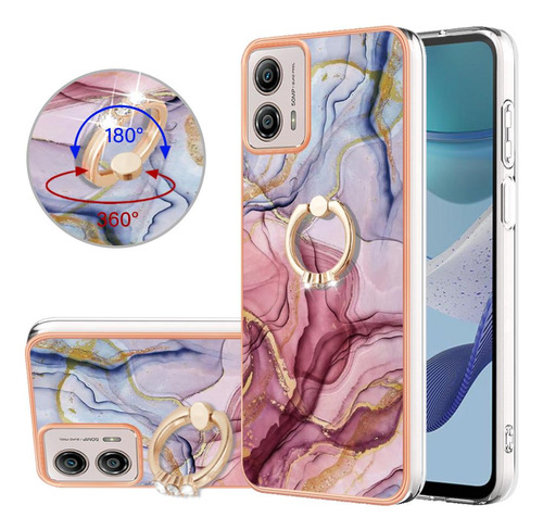 Funda Tpu Para Motorola Moto G53 Bumper Con Anillo Giratorio