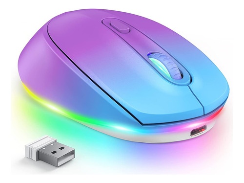 Mouse Seenda Wireless/azul Y Purpura