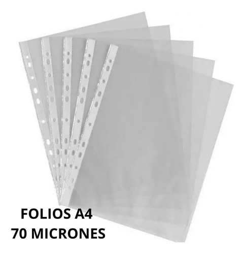 Folio Luma A4 X100 Equipo Comercial Extra Fuerte 70 Micrones