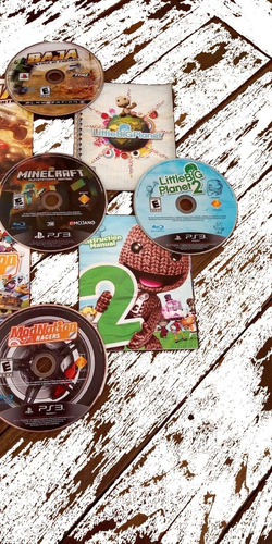 Lote 5juegos Playstation3 Litle Bigplanet Modnation Minecraf (Usado)