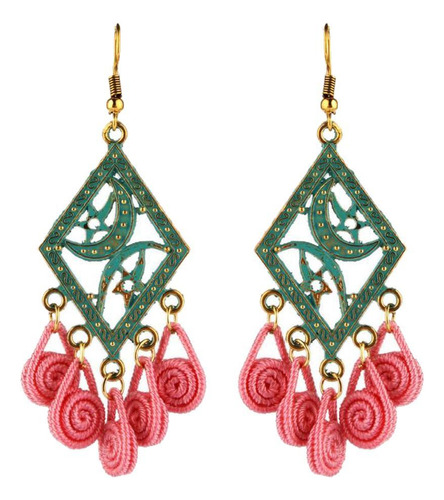 2 Unidades De Arete De Alecion Accesorio De Moda Para Rosado