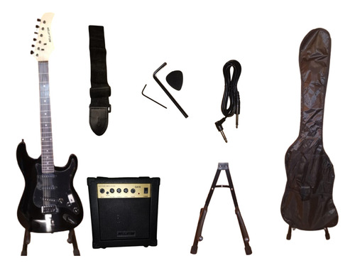 Paquete De Guitarra Bellator Incluye Amplificador 10w 