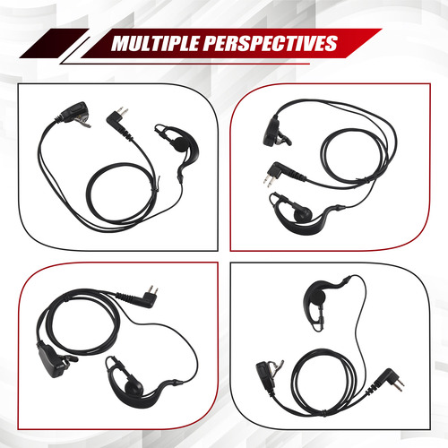 Auriculares De Seguridad Con Forma De G De 2 Pines Compatibl