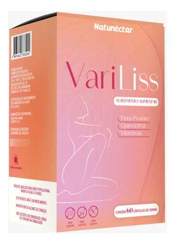 Kit 3x Variliss Pinus Pinaster Quercetina Natunéctar 60 Cáps