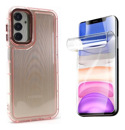 Funda + Mica Para Samsung A14 Protector Case Airbag Uso Rudo