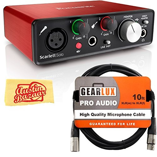 Interfaz De Audio Usb Focusrite Scarlett Solo Paquete Con