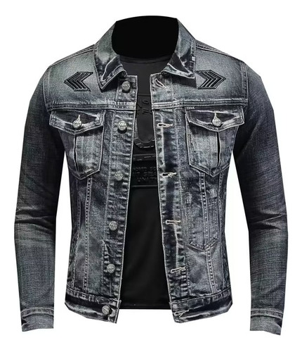 Chamarra Vaquera Retro Para Hombre American Street Motorcycl