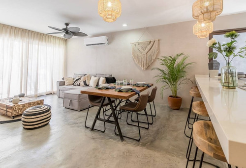 Imagen 5 de 19 de Departamento Con Estilo Rústico En Tulum P2731