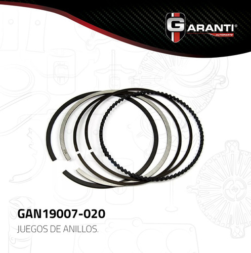 Jgo Anillos Piston Para Nissan K21 / K25 Montacargas Med 020