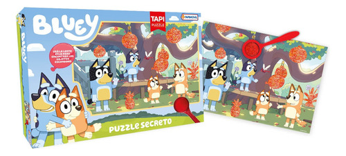 Puzzle Rompecabezas Con Lupa 48 Pzs Bluey