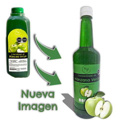 Concentrado Manzana Verde Para Sodas Italianas 1l - Jarabe