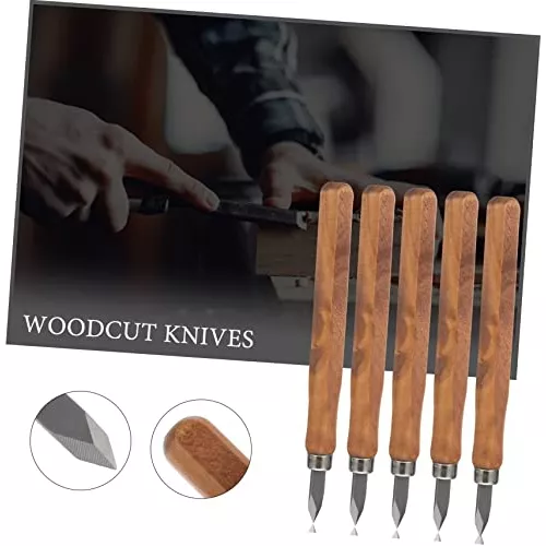 STOBAZA 5pcs Woodworking Marking Knife Cutting Machine Hand Tools Chisel  Detail Carving Knife Carving Hand Chisel Wood Carving Tools Woodworking  Line Tools Woodcut Knives Marking Knives 