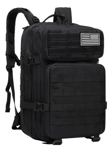 Mochila Tactica 50l Militares Multiusos Camping Notebook Color Negro