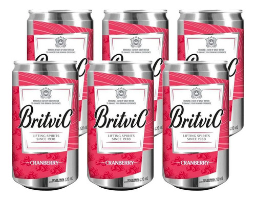 Refresco De Cranberry Britvic 220ml 6 Unidades