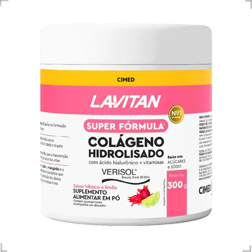 Lavitan Colageno Hidrolisado Suplemento Alimentar Em Pó 300g