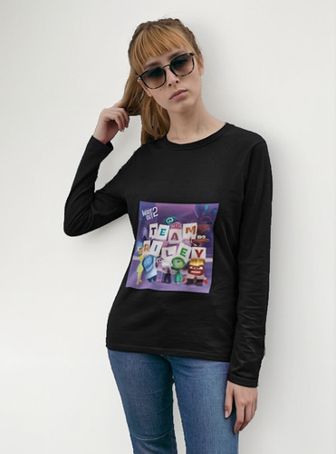 Polera Larga Dama Intensamente Sentimientos Todos Estampado