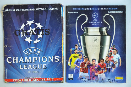 Lote X2 Album Figuritas Champions League Uefa Messi 2011