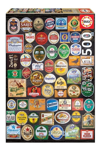 Rompecabezas Etiquetas De Cerveza 1500 Piezas Educa