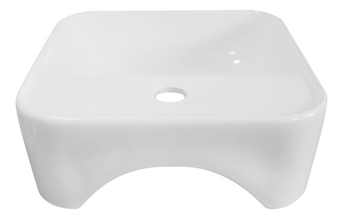 Lux Sany 385 Lavabo Rectangular Cerámico Blanco Brillante Blanco Esmaltado
