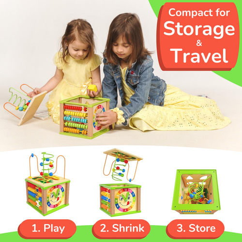 Juguete Montessori De Madera Activity Cube Toyventive De 1 A