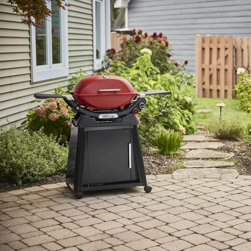 Asador Weber Q 2800n+ Gas Lp Rojo Portatil Con Carrito