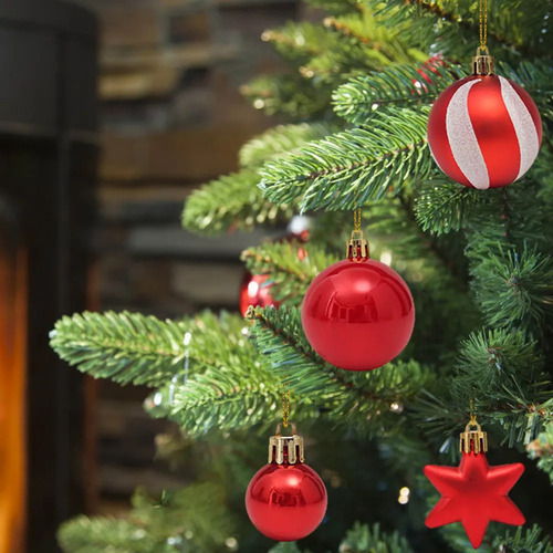 42 Piezas De Adornos De Bolas De Navidad, Decoración Para Ár