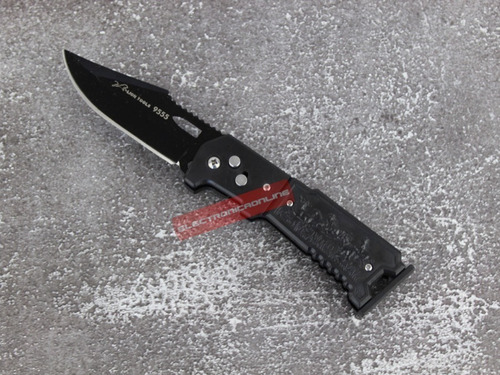 Cuchillo Navaja Tactica Automatica Supervivencia Negro Acero