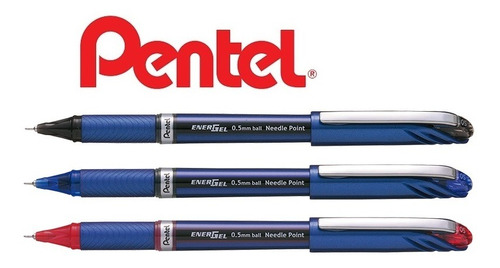 Caneta Rollerball Pentel Energel 0,5mm Bln25 - Kit C/3 Cores