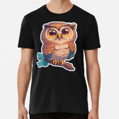 Remera Wise And Whimsical - Cartoon Cute Owl Algodon Premium