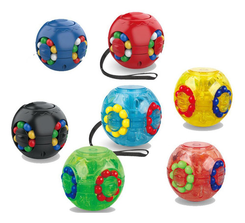 W 5 Juguete Para Aliviar El Estrés Cube Fidget Azul