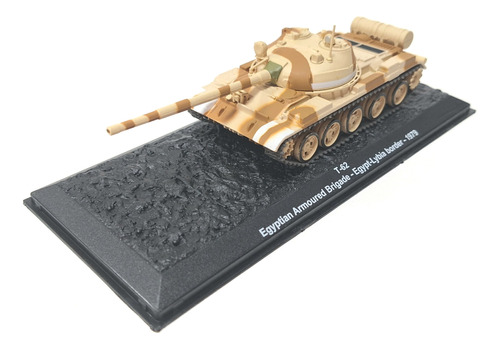 Miniatura Diecast 1/72, Tanque Soviético T62, Egipto 1979