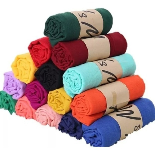 70 Pashminas Chalinas Bufanda Lisa Varios Colores Mayoreo