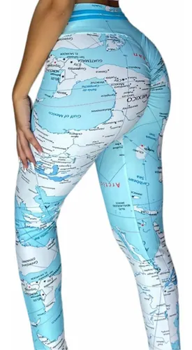 Cal a Legging Mapa Do Mundo Empina Bumbum Fitness Parcelamento