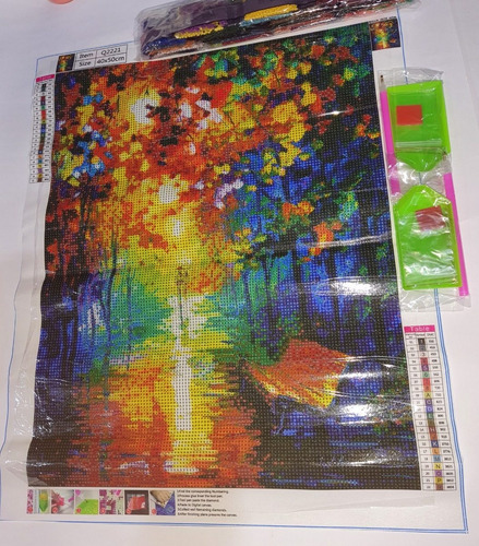 Pintura Com Diamantes-diy 5d Strass-passeio Na Praça 1-40x50