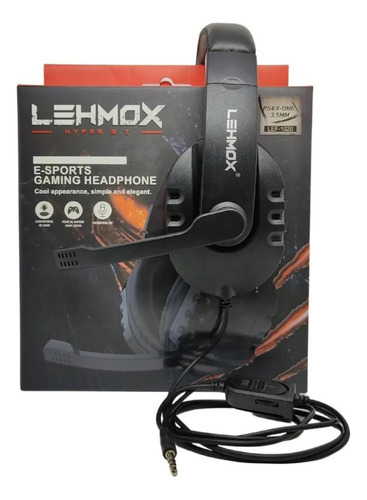 Headset Headphone, Lehmox Lef- 1020, Ps4/xbox/pc Preto