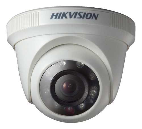 Imagen 1 de 1 de Cámara de seguridad Hikvision DS-2CE56C0T-IRPF con resolución de 1MP visión nocturna incluida blanca 