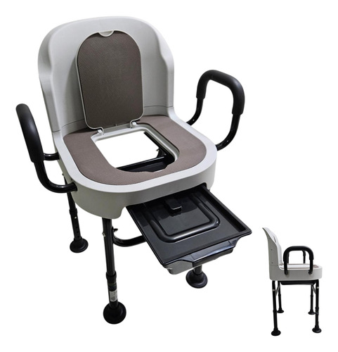 Silla De Baño Con Comodo Inodoro Cuadrado Con Tapa Sc-515