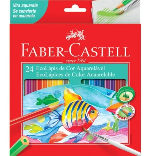 Lápiz de color Aquarelavel de 24 colores Faber Castell