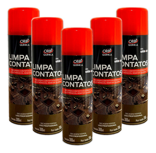 6 X Limpa Contato Eletrico Alta Performance 209g 300ml Orbi